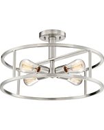 Quoizel New Harbor 18 Inch 4 Light Ceiling Light in Brushed Nickel