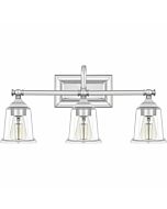 Quoizel Nicholas 3 Light Bathroom Vanity Light in Polished Chrome