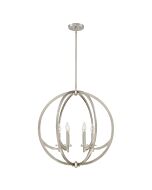Quoizel Orion 6 Light Orb Pendant in Brushed Nickel