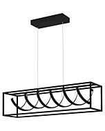 Quoizel LED Island Chandelier Amaranth in Matte Black