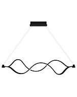 Quoizel LED Linear Chandelier Bleecker in Matte Black