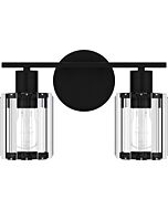 Isla 2-Light Bathroom Vanity Light in Matte Black