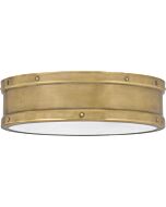 Quoizel Ahoy 13 Inch Ceiling Light in Weathered Brass