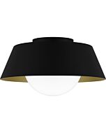 Quoizel One Light Flush Mount Quoizel Flush Mount in Matte Black