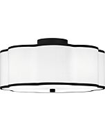 Quoizel Four Light Semi Flush Mount Quoizel SemiFlush Mount in Matte Black