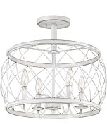 Quoizel Dury 4 Light 18 Inch Ceiling Light in Antique White