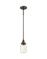 Quoizel Squire Pendant Light in Rustic Black