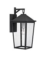 Quoizel One Light Outdoor Wall Mount Stoneleigh in Mottled Black