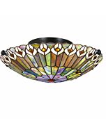 Quoizel Two Light Flush Mount Watkins in Vintage Bronze