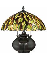 Quoizel Two Light Table Lamp Greenwood in Valiant Bronze