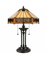 Quoizel Two Light Table Lamp Indus in Vintage Bronze