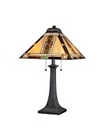 Quoizel Two Light Table Lamp Navajo in Valiant Bronze