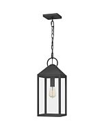 Quoizel One Light Outdoor Hanging Lantern Thorpe in Mottled Black