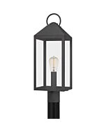 Quoizel One Light Outdoor Post Mount Thorpe in Mottled Black