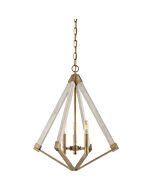 Quoizel Viewpoint 3 Light 23 Inch Transitional Chandelier in Weathered Brass