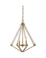Quoizel Viewpoint 3 Light 23 Inch Transitional Chandelier in Weathered Brass
