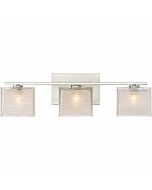 Quoizel Three Light Bath Fixture Westcap in Brushed Nickel