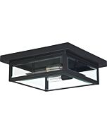Quoizel Westover 2 Light 12 Inch Outdoor Ceiling Light in Earth Black