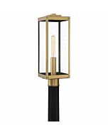 Quoizel One Light Outdoor Post Mount Westover in Antique Brass